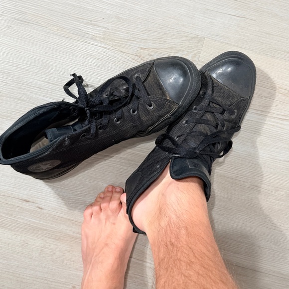 Converse Black Canvas High-Tops - Picture 10 of 15
